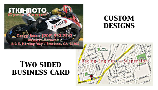 Motorcycle repair shop business card