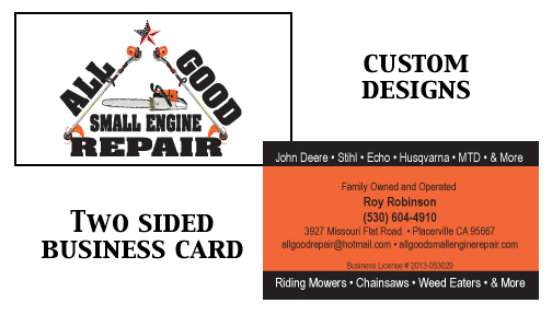 two sided business card